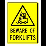 sign beware of forklifts